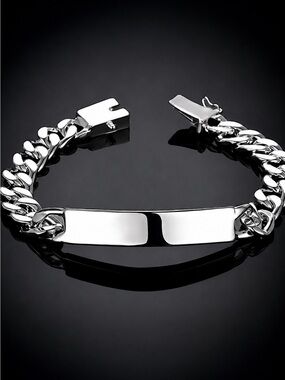 STERLING SILVER CHAIN BRACELET